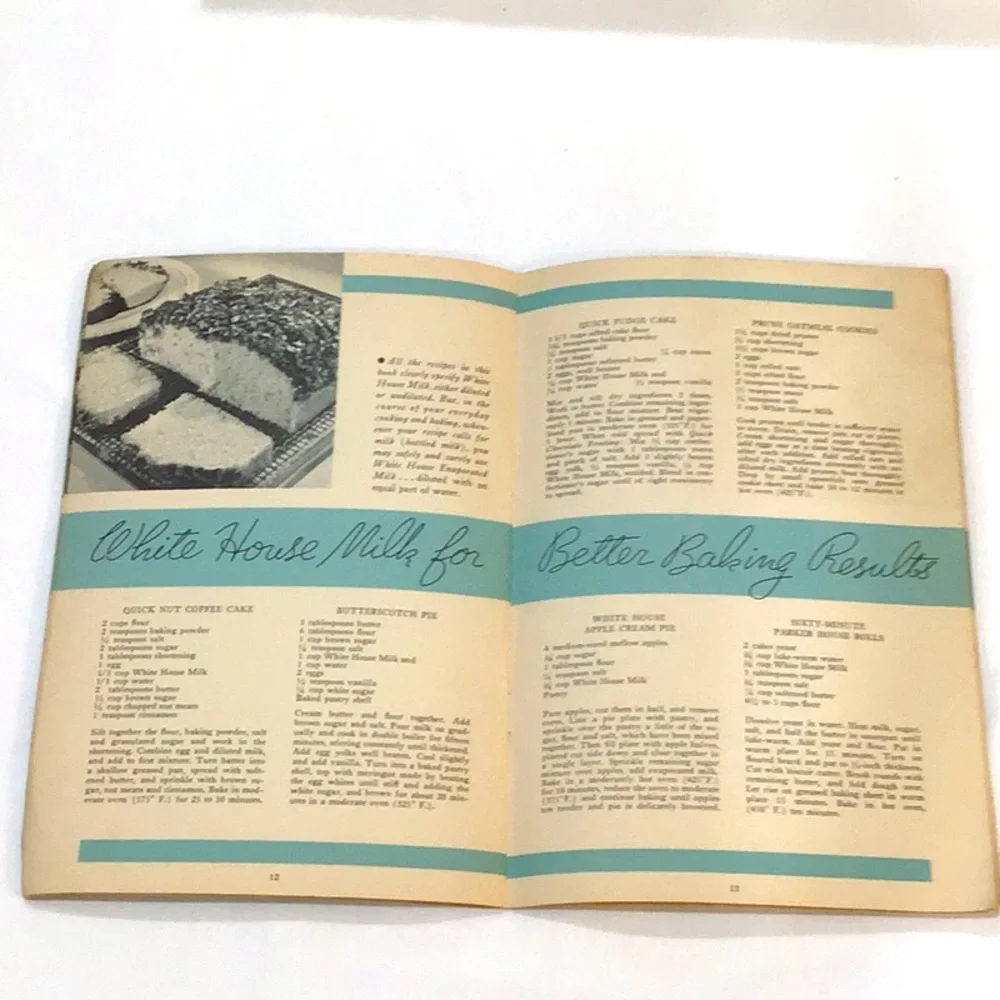 1939 White House evaporated milk recipe booklet GUC